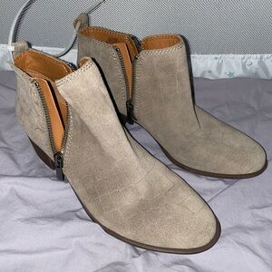 Lucky Brand Taupe Ankle Booties